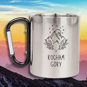 Bögre Acél Fül Karabiner Vicces Ajándék Szeretem A Hegyeket