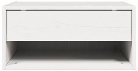 Éjjeli asztal fiókkal Fehér 50 x 32.5 x 24 cm Tömör fenyőfa