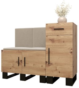 Előszobabútor Amanda 18 (artisan tölgy + bézs). 1086010