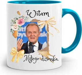 Donald Tusk Kék Bögre Platform Ajándék fényképes nyomtatással
