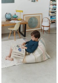 Krémszínű gyerek babzsák Cleo Multi Stripe – Lorena Canals