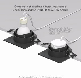 Rodvig series recessed ceiling downlight — DK/EU-3071-BK