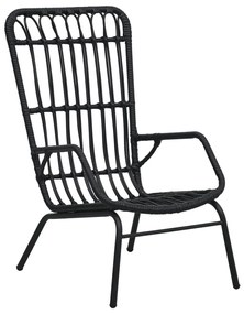 vidaXL fekete polyrattan kerti szék