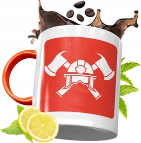 Narancssárga Bögre Tűzoltónak Tökéletes Ajándék fényképes nyomtatással