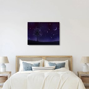 Kép - Illusztrációban fogott éj (üvegen) (70x50 cm)
