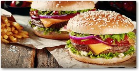 Fotó kép edzett üveg Hamburgerek 140x70