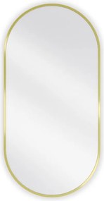 Mexen Loft ovális fürdőszobai tükör 90 x 45 cm, arany keret - 9851-090-045-000-50