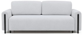 Szürke buklé kinyitható-tárolóhelyes kanapé 244 cm Arcadova – ELTAP