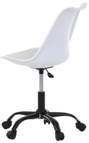Fehér Műanyag Irodai Szék, Magasságállítással. KA-X7055 WT