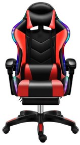 Likeregal 920 LED-es gamer szék lábtartóval piros TT-1115