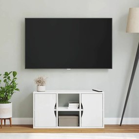 ODDA tömörfa fenyőfa TV szekrény fehér 79x24x40 cm