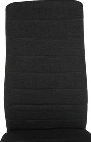 Étkezőszék, sötétszürke szövet/fekete fém, COLETA NOVA