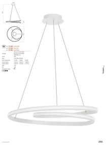 Redo 01-4365 - Dimmelhető LED kábeles csillár TORSION LED/60W/230V fekete