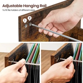 3 fiókos iratszekrény, irodai konténer nyitott polccal, rusztikus barna