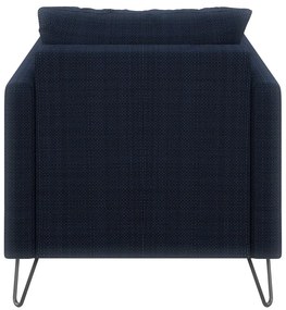 Sötétkék zsenília fotel Freya – Ropez