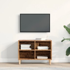 TV szekrény fa lábbal régi fa 69.5x30x50 cm