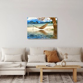 Kép - Relaxálás a tengerparton (üvegen) (70x50 cm)