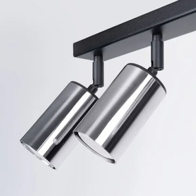 Sollux SL.1372 - Spotlámpa WINX 6xGU10/10W/230V fekete/króm