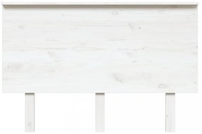 fehér tömör fenyőfa ágyfejtámla 124x6x82,5 cm