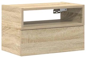 sonoma tölgy színű falra szerelhető éjjeliszekrény 45x26x28,5cm