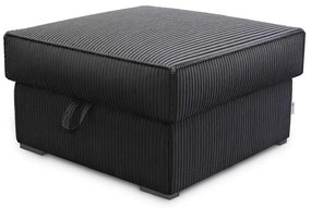 Fekete SMART COSARO tárolós puff, 65x65 cm