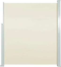 vidaXL krémszínű kihúzható oldalsó teraszi napellenző 140 x 500 cm