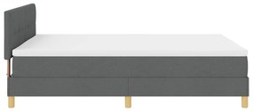 Box Spring Ágy Matraccal Sötétszürke 140x200 cm Szövet