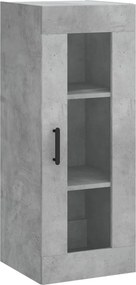 vidaXL betonszürke fali szekrény 34,5 x 34 x 90 cm