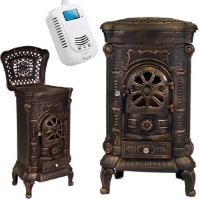 Kecske KĂĄlyha KandallĂł 10KW barna Fa Britett 120mm Retro Style