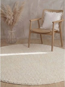 Krémszínű kézi szövésű gyapjú kerek szőnyeg ø 200 cm Richmond Diana – Ted Baker