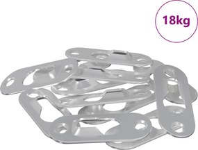 vidaXL Kulcslyuk Akasztó 3673 pcs Ezüst 45 x 16 x 3.5 mm Vas