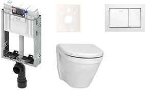 Fali WC szett falra szerelhető Tece TECEbox fehér színben hátsó kifolyással KMPLS50T