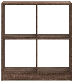 barna tölgyszínű szerelt fa könyvespolc 68,5 x 32 x 75 cm