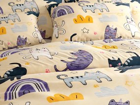 Mikroplüss ágynemű PURRSLEEP bézs Ágyneműhuzat mérete: 2 db 70 x 90 cm | 200 x 220 cm