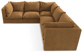 Terrakotta színű sarokkanapé Manao – Makamii