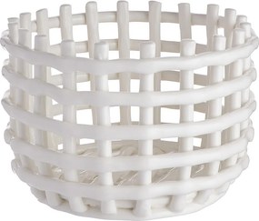 CRAFT kerámia kosár, krémszín Ø16cm