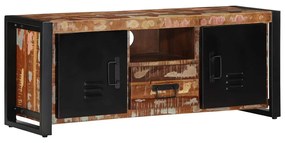 tömör újrahasznosított fa TV-szekrény 100x30x40cm