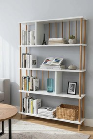 Könyvespolc, fehér, 90 cm – Peka145