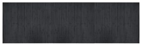 négyszögletű szürke bambusz szőnyeg 60 x 200 cm
