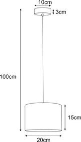 KAJA K-5220 ZIMBO Fekete Színű Függeszték 1xE27 15W IP20