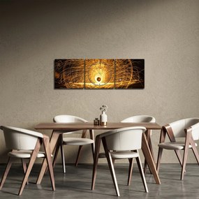 Egy izzó lemez képe (órával) (90x30 cm)
