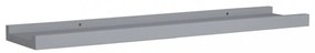 2 db szürke MDF szegélypolc képkeretekhez 60 x 9 x 3 cm