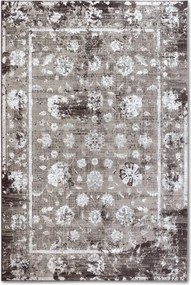 Hagyományos szőnyeg nappaliba 155x235cm,klasszikus krémbarna, puha szőr