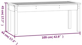 tömör fenyőfa kerti pad 109x44x45 cm