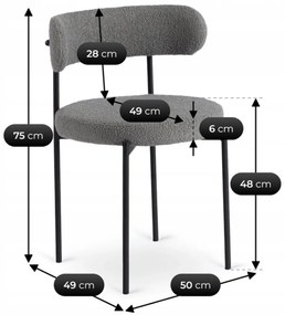 Szürke Étkezőszék TULSA