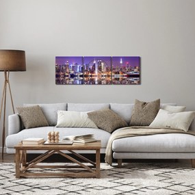 Manhattan képe (órával) (90x30 cm)