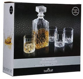 Whiskey tartó pohár és üveg szett BarCraft