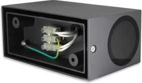 MasterLED Lida 150x92 sötétszürke szögletes oldalfali lámpa GU10-es foglalattal