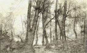 Fotótapéta Flizelin a ház szobájába 3D Erdei melankólia 416x254 Ragasztó