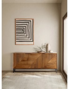 Natúr színű mangófa alacsony komód 170x79 cm Nereida – Marckeric